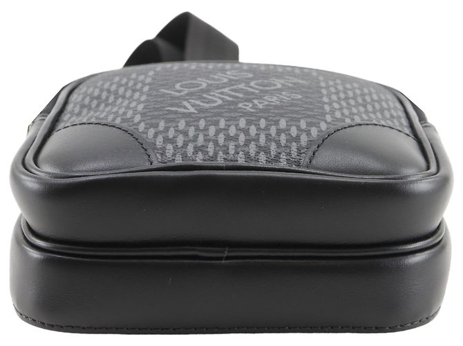 Borsa a tracolla Louis Vuitton Black Damier Graphite 3D Amazone Nero - vista 4