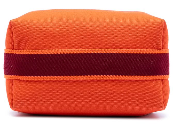 Custodia Hermès Orange Small Toile Bride A Brac Arancione - vista 3