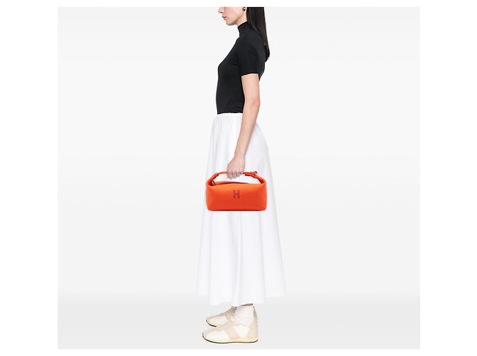 Custodia Hermès Orange Small Toile Bride A Brac Arancione - vista 5