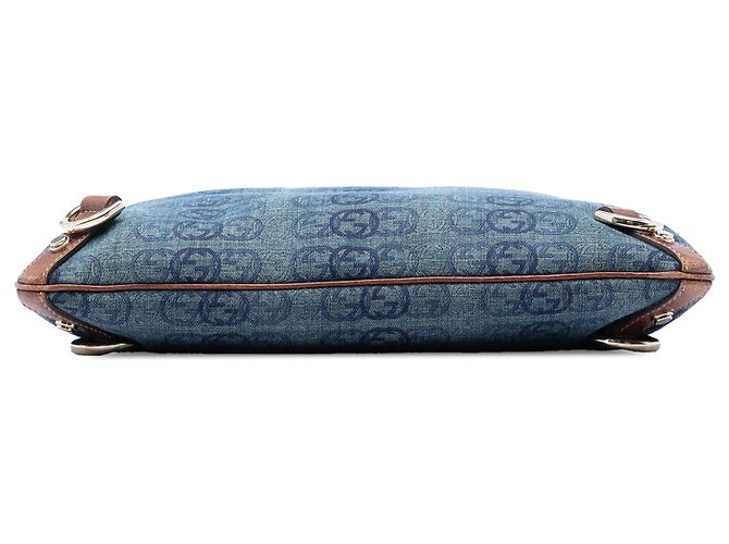 Borsa a tracolla Gucci Blue GG Denim Abbey D Ring - vista 3