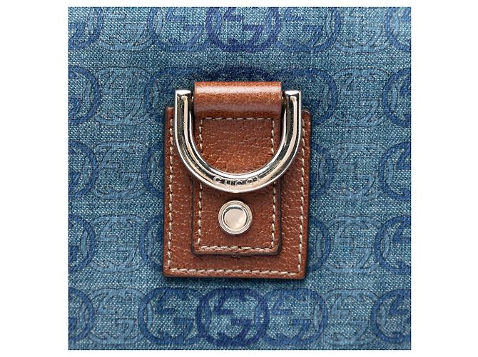 Borsa a tracolla Gucci Blue GG Denim Abbey D Ring - vista 5