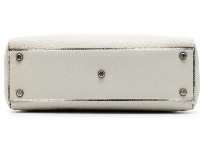 Lady Dior in agnello martellato Canyon bianco Large Bianco sporco - vista 3