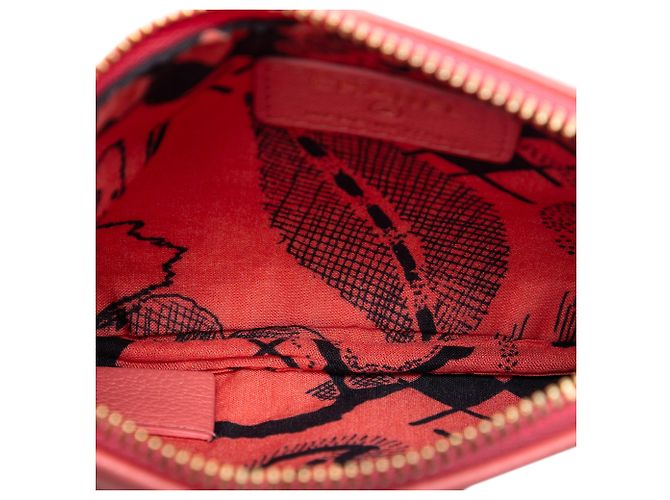 Chanel Pouch con zip O Case in pelle di capra Camelia rosa Mini CC - vista 4