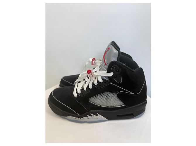Nike Air Jordan 5 Retro Black Metallic Nero Rosso Grigio - vista 2