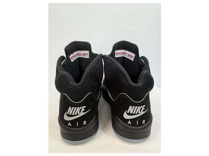 Nike Air Jordan 5 Retro Black Metallic Nero Rosso Grigio - vista 4