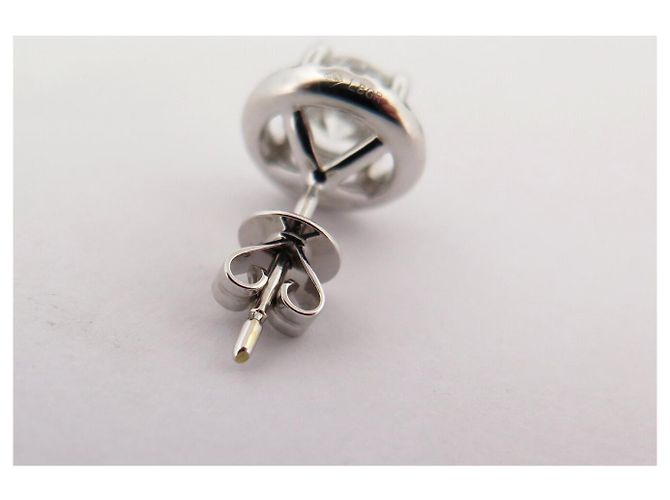 Autre Marque NUOVI ORECCHINI A STUD CON DIAMANTE SOLITARIO 1.7CT ORO BIANCO 18K Argento - vista 12