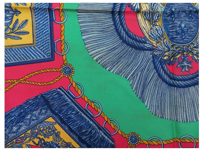 Hermès FULAR HERMES POSTE ET CAVALERIE PAR METZ QUADRATO 90 CM IN SETA Multicolore - vista 10
