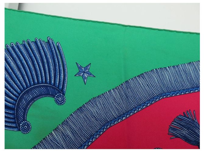 Hermès FULAR HERMES POSTE ET CAVALERIE PAR METZ QUADRATO 90 CM IN SETA Multicolore - vista 11