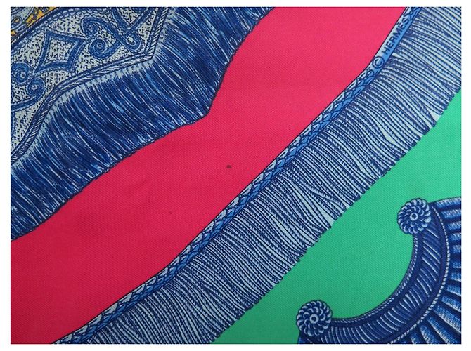 Hermès FULAR HERMES POSTE ET CAVALERIE PAR METZ QUADRATO 90 CM IN SETA Multicolore - vista 12