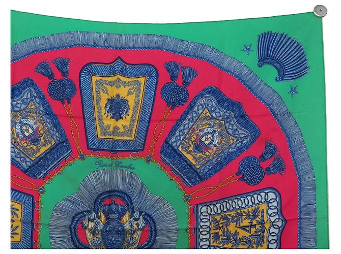 Hermès FULAR HERMES POSTE ET CAVALERIE PAR METZ QUADRATO 90 CM IN SETA Multicolore - vista 3