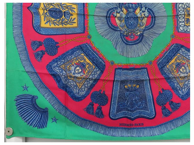 Hermès FULAR HERMES POSTE ET CAVALERIE PAR METZ QUADRATO 90 CM IN SETA Multicolore - vista 5