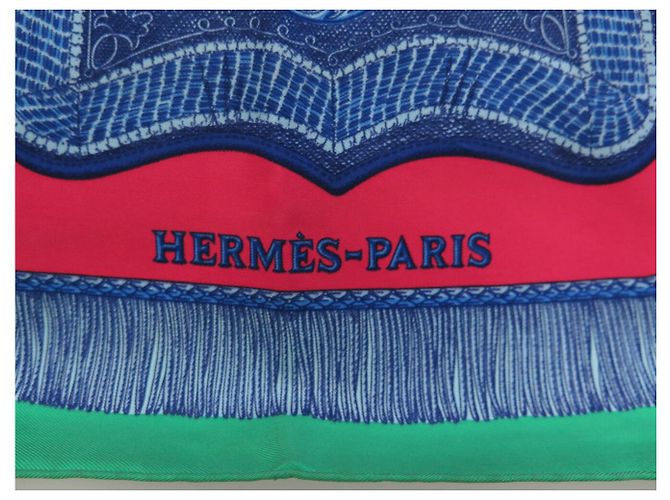 Hermès FULAR HERMES POSTE ET CAVALERIE PAR METZ QUADRATO 90 CM IN SETA Multicolore - vista 6