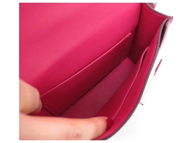 Hermès NUOVA BORSA A SPALLA HERMES VERROU MINI PELLE DI CAPRA MYSORE FUSHIA ANEMONE Fuschia - vista 10