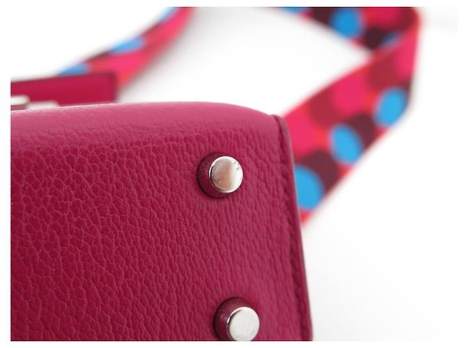 Hermès NUOVA BORSA A SPALLA HERMES VERROU MINI PELLE DI CAPRA MYSORE FUSHIA ANEMONE Fuschia - vista 13