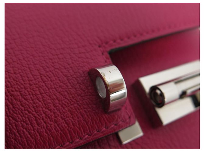 Hermès NUOVA BORSA A SPALLA HERMES VERROU MINI PELLE DI CAPRA MYSORE FUSHIA ANEMONE Fuschia - vista 14