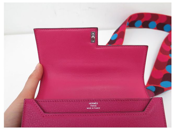 Hermès NUOVA BORSA A SPALLA HERMES VERROU MINI PELLE DI CAPRA MYSORE FUSHIA ANEMONE Fuschia - vista 8