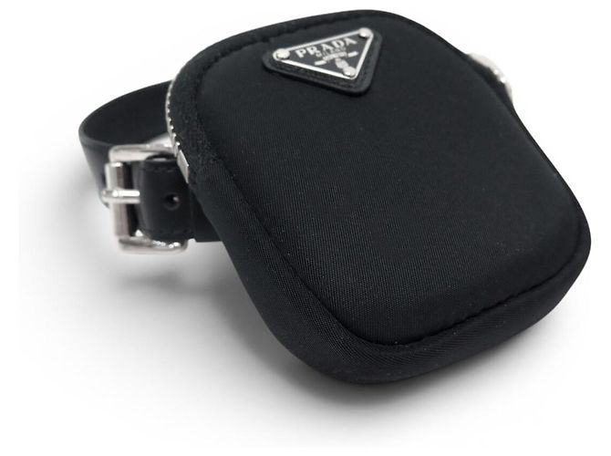 NUOVA MINI POUCH PRADA RE-NYLON PORTAMONETE BORSA GIOIELLI COIN BAG Nero - vista 3