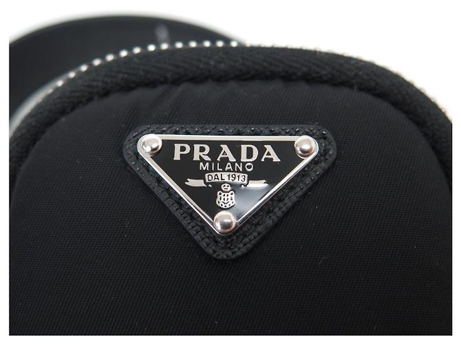 NUOVA MINI POUCH PRADA RE-NYLON PORTAMONETE BORSA GIOIELLI COIN BAG Nero - vista 5