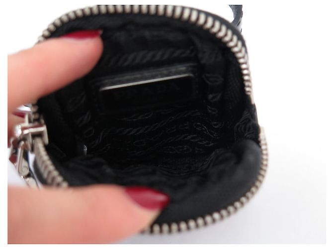 NUOVA MINI POUCH PRADA RE-NYLON PORTAMONETE BORSA GIOIELLI COIN BAG Nero - vista 7