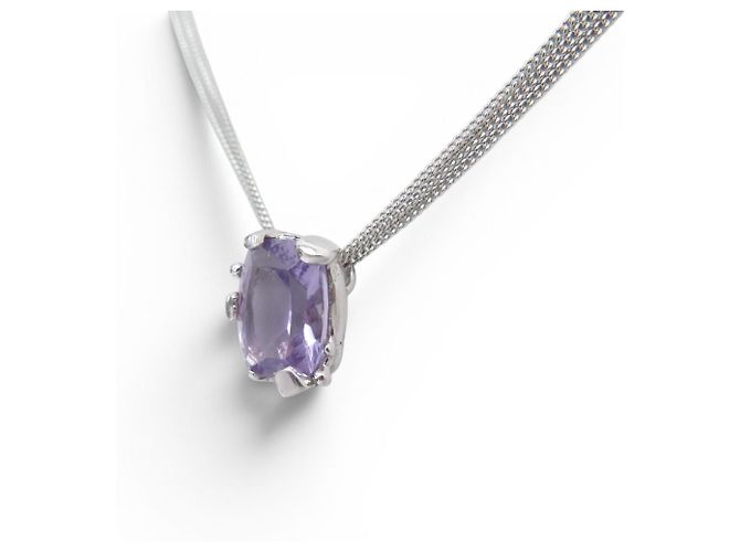 NUOVO SET COLLANA E ORECCHINI CHRISTIAN LACROIX AMETISTA IN ARGENTO - vista 13