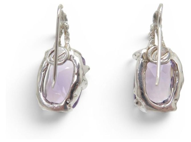 NUOVO SET COLLANA E ORECCHINI CHRISTIAN LACROIX AMETISTA IN ARGENTO - vista 4