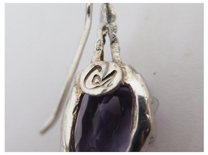 NUOVO SET COLLANA E ORECCHINI CHRISTIAN LACROIX AMETISTA IN ARGENTO - vista 5
