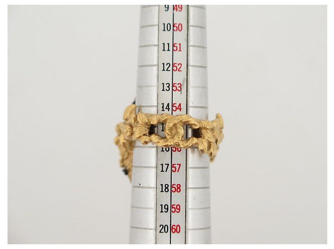 NEUER CHANEL LÖWENKOPF RING PARIS VENISE KOLLEKTION GRÖSSE 55 PERLE VERGOLDETES METALL RING - Ansicht 9