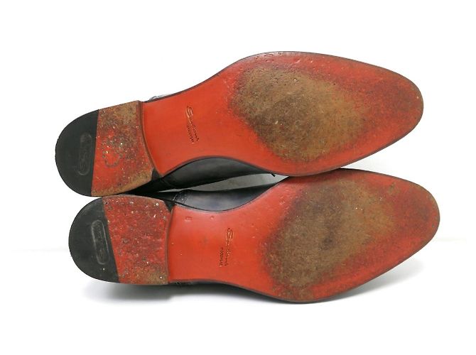 SCARPE SANTONI 13998 RICHELIEU 8 IT 43 FR PELLE PATINATA GRIGIA Grigio - vista 6