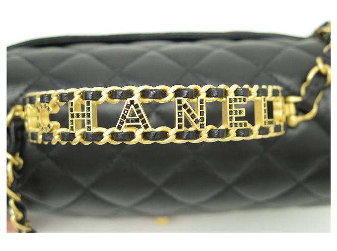NOVA CHANEL TIMELESS HANDLE PM BOLSA DE COURO MATELASSÊ COM ALÇA Preto - vista 6