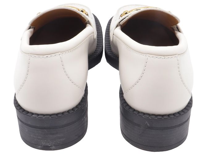 Mocassini Gucci Interlocking G in pelle bianca Bianco - vista 4