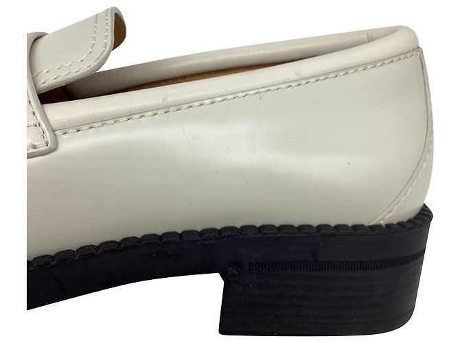 Mocassini Gucci Interlocking G in pelle bianca Bianco - vista 7