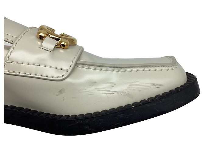 Mocassini Gucci Interlocking G in pelle bianca Bianco - vista 8