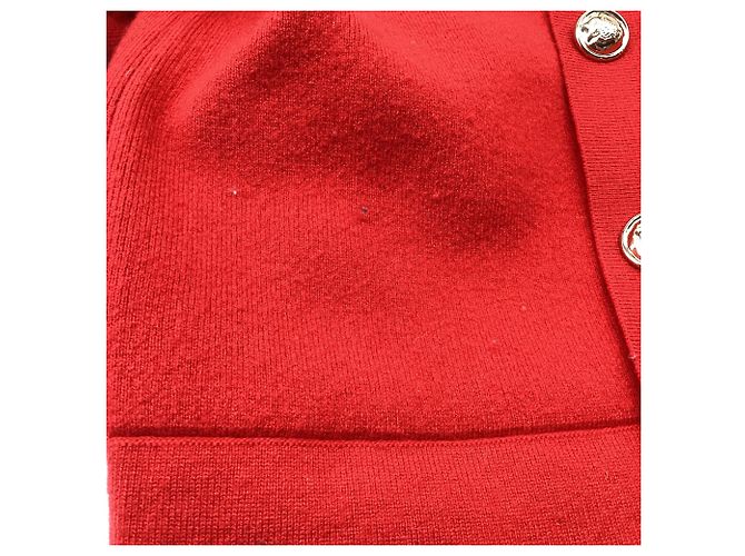 Sandro Paris Button-Down Blazer aus roter Viskose - Ansicht 10