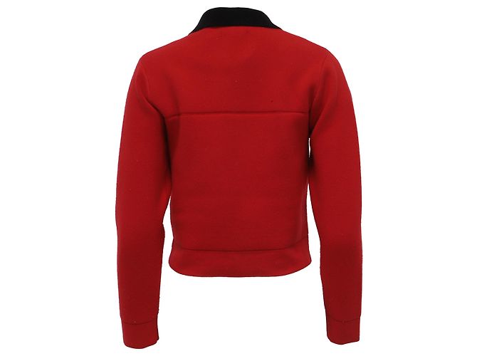 Sandro Paris Button-Down Blazer aus roter Viskose - Ansicht 4