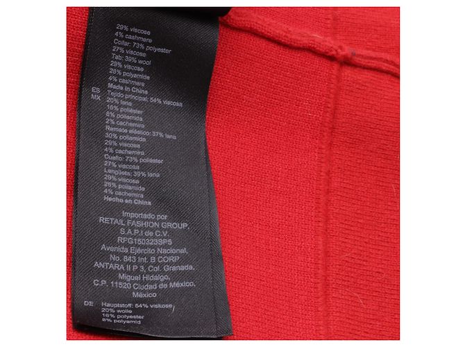 Sandro Paris Button-Down Blazer aus roter Viskose - Ansicht 8