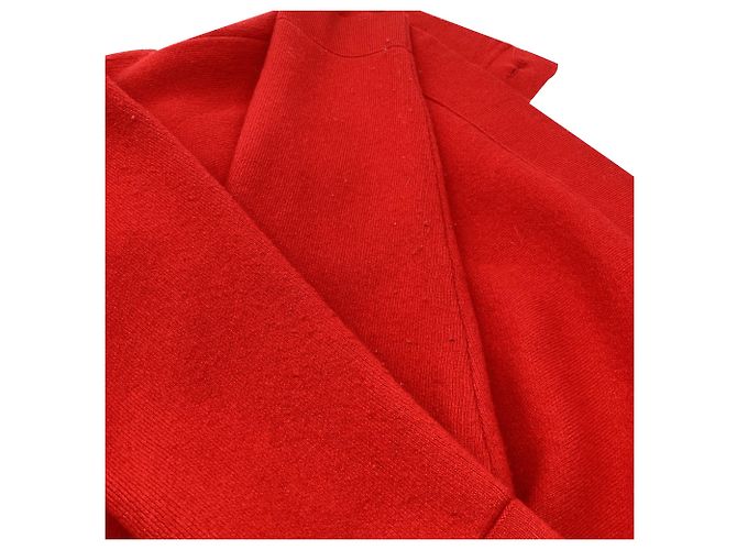 Sandro Paris Button-Down Blazer aus roter Viskose - Ansicht 9