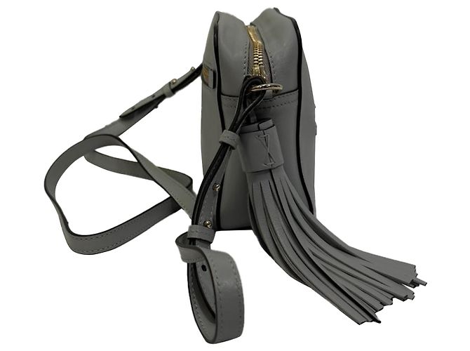 Borsa a tracolla Anya Hindmarch Smiley in pelle grigia Grigio - vista 2