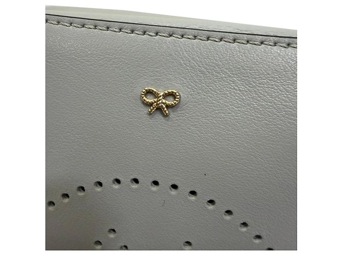 Borsa a tracolla Anya Hindmarch Smiley in pelle grigia Grigio - vista 4