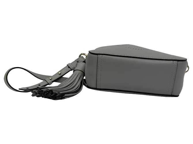 Borsa a tracolla Anya Hindmarch Smiley in pelle grigia Grigio - vista 5