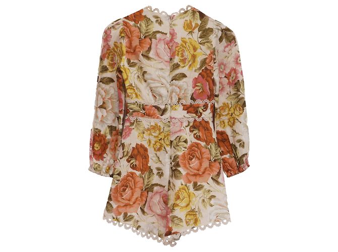 Tute Bonita con stampa floreale di Zimmermann in lino multicolore - vista 3