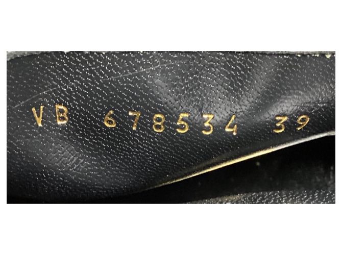 Stivaletti con tacco zeppo Niki 85 in pelle nera Saint Laurent Nero - vista 9