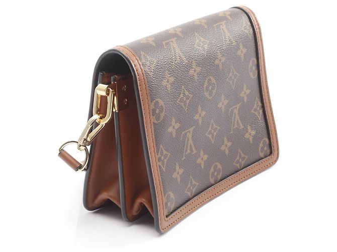 Bolso de hombro Louis Vuitton Dauphine Mini Monogram Castaño Beige - vista 2