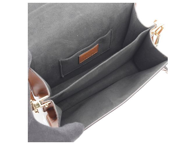 Bolso de hombro Louis Vuitton Dauphine Mini Monogram Castaño Beige - vista 3