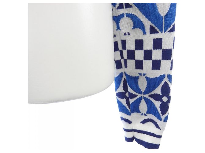 Cárdigan Louis Vuitton Blanco Azul marino - vista 6