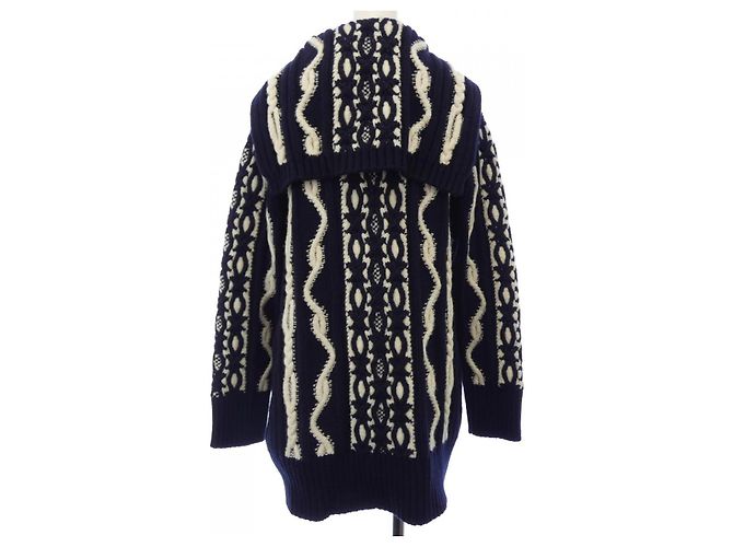 Timeless Cárdigan de cachemira Chanel P59195K07759 Blanco Azul Azul marino - vista 2