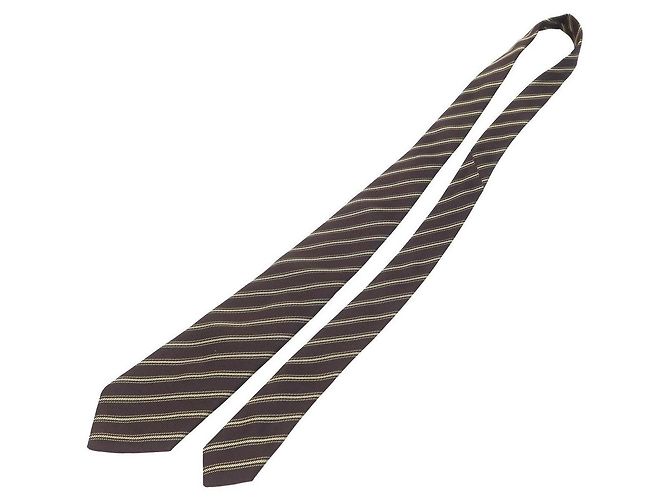 Autre Marque Nicky Silk Tie Brown Navy blue - view 2