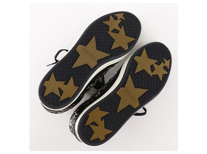 JIMMY CHOO Star Studs Leder-Sneaker Schwarz - Ansicht 5