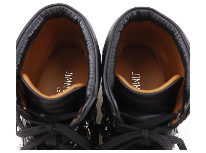JIMMY CHOO Star Studs Leder-Sneaker Schwarz - Ansicht 6