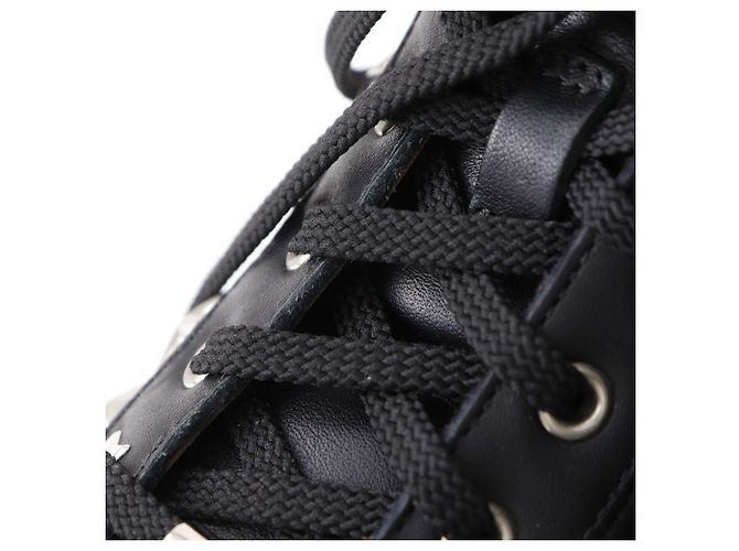 JIMMY CHOO Star Studs Leder-Sneaker Schwarz - Ansicht 7