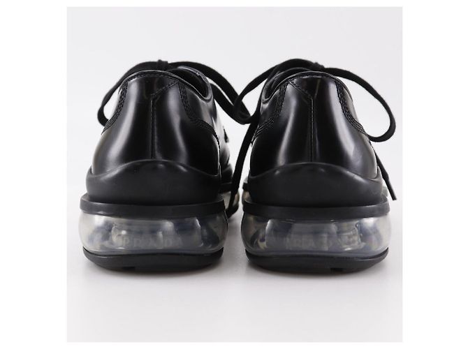 Prada Leder-Sneaker Schwarz - Ansicht 3